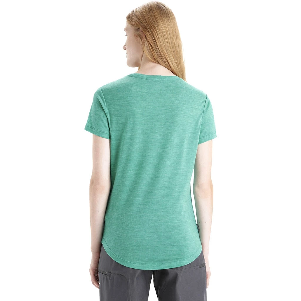 Icebreaker Sphere II Short Sleeve Scoop Tee Femme Turquoise – Image 4