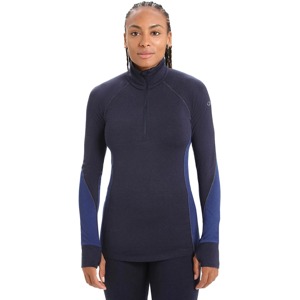 Icebreaker 260 Zone Long Sleeve Half Zip Femme Bleu Foncé – Image 2