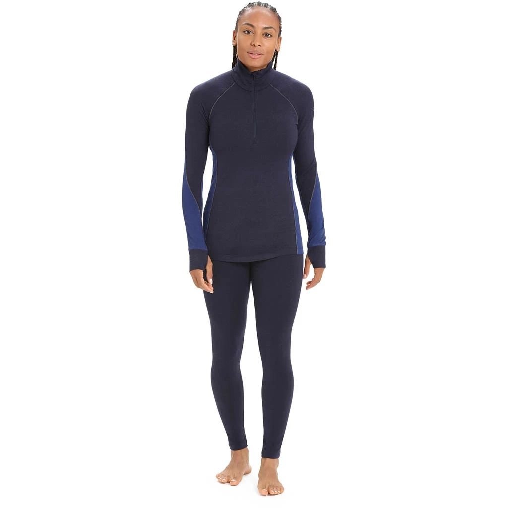 Icebreaker 260 Zone Long Sleeve Half Zip Femme Bleu Foncé – Image 4