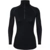 Icebreaker 200 Zone Long Sleeve Half Zip Femme Noir