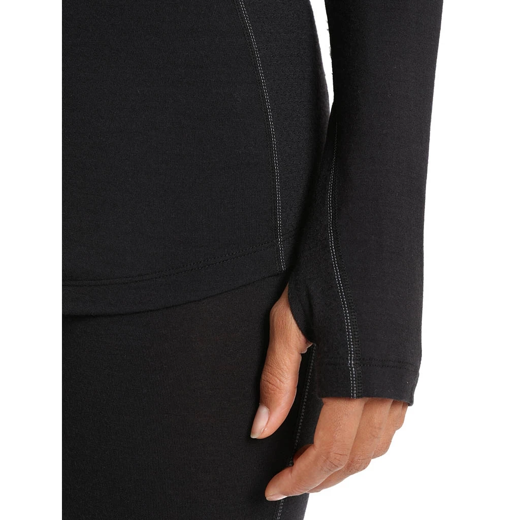 Icebreaker 200 Zone Long Sleeve Half Zip Femme Noir – Image 7