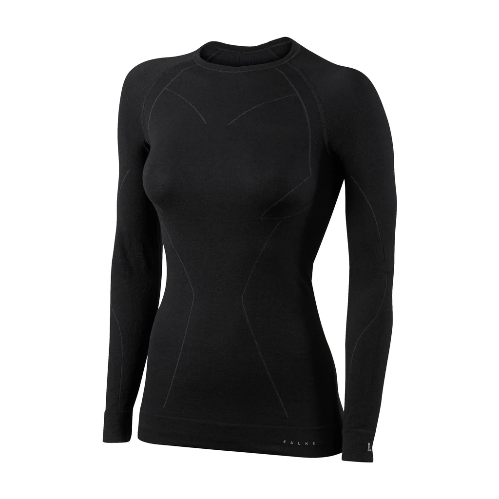 Falke Wool-Tech Long Sleeve Shirt Femme Noir