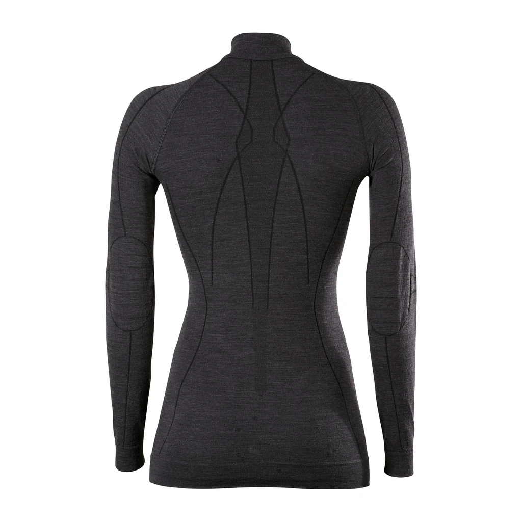Falke Wool-Tech Zip Shirt Femme Noir – Image 2