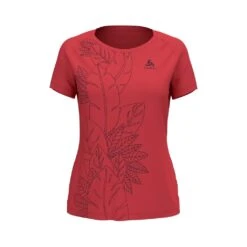 Odlo T-Shirt Manches Courtes Concord Femme Rouge