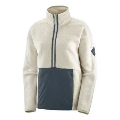 Salomon Snowshelter Teddy Half Zip Femme Blanc