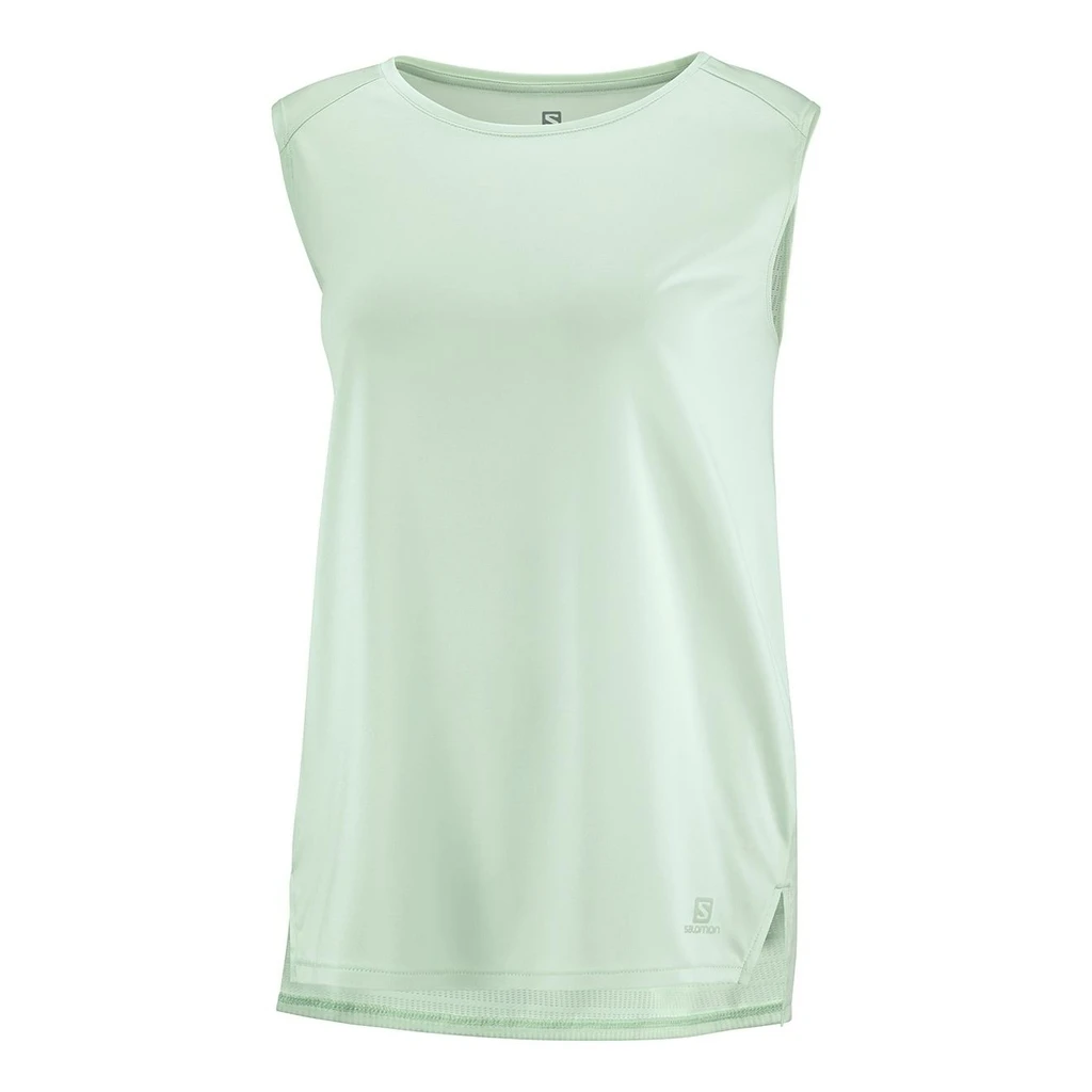 Salomon Outline Summer Tank Femme Vert D'eau