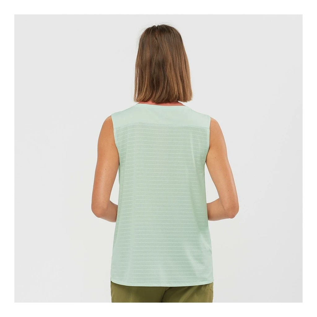 Salomon Outline Summer Tank Femme Vert D'eau – Image 3