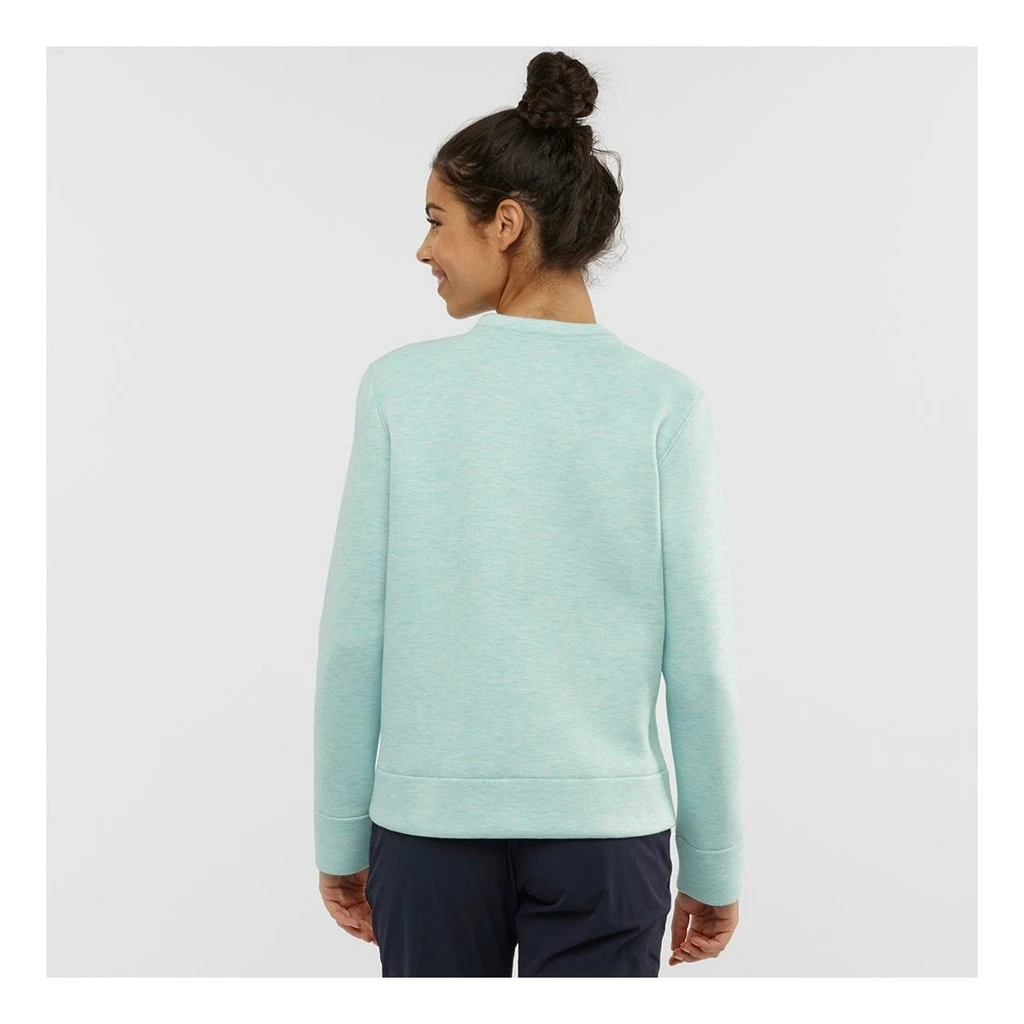 Salomon Sight Crew Neck Pull Femme Vert D'eau – Image 2