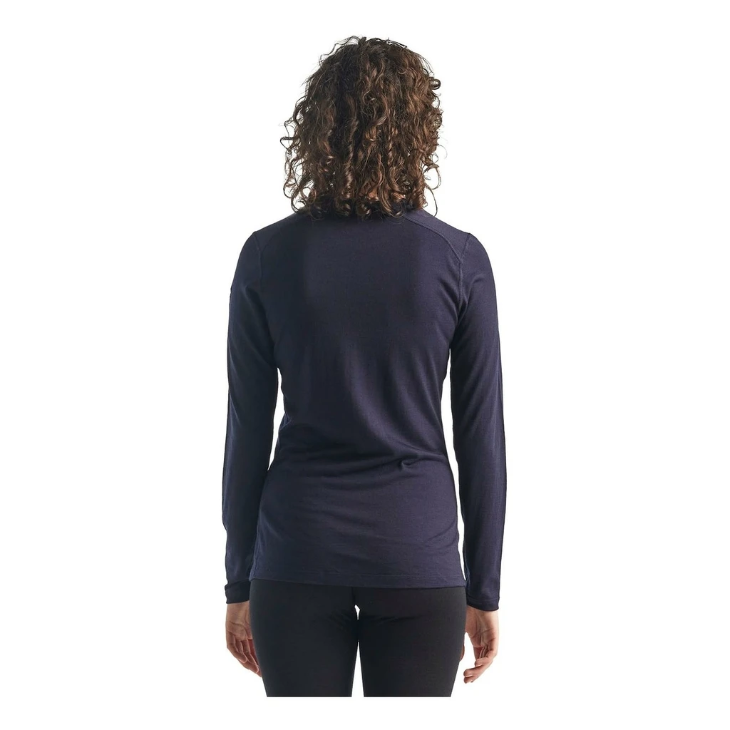 Icebreaker 200 Oasis Long Sleeve Crewe Femme Bleu Foncé – Image 3