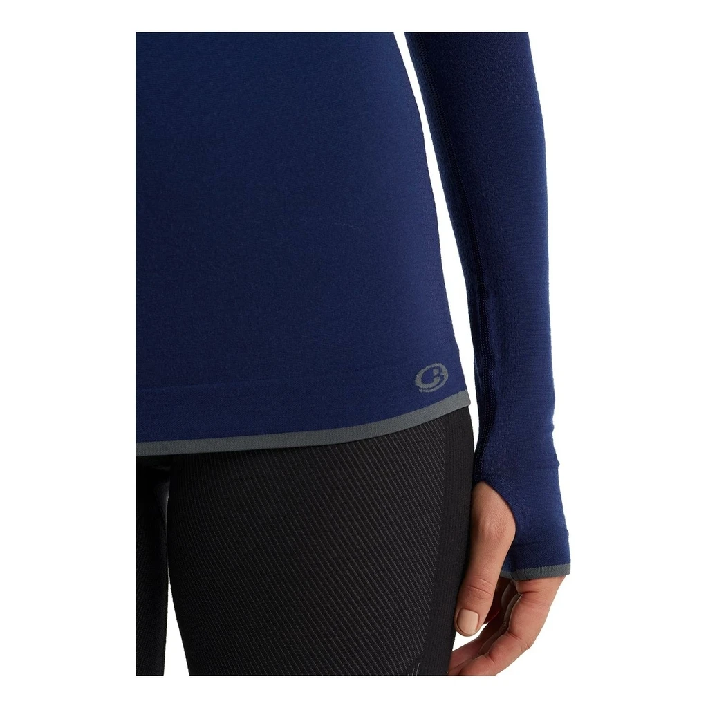 Icebreaker 200 Zone Seamless Long Sleeve Crewe Femme Bleu Foncé – Image 12