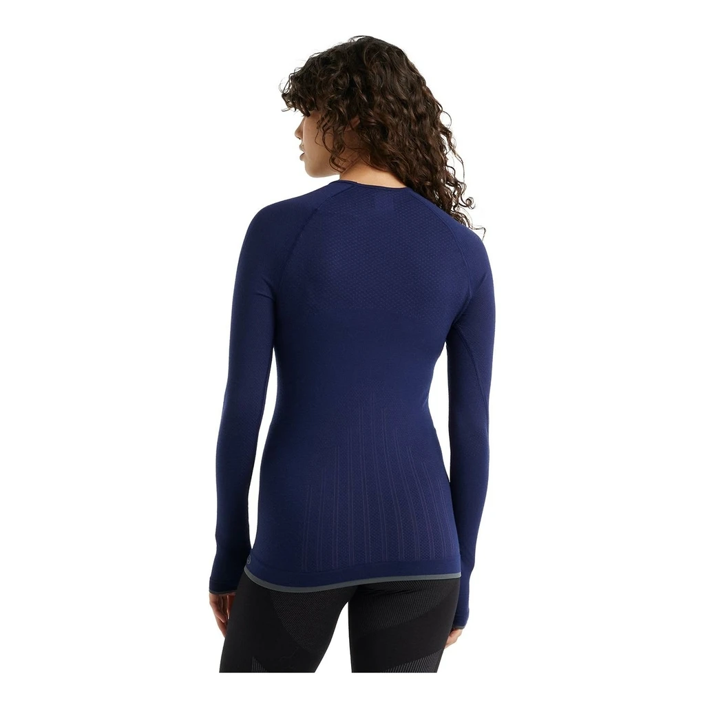 Icebreaker 200 Zone Seamless Long Sleeve Crewe Femme Bleu Foncé – Image 15