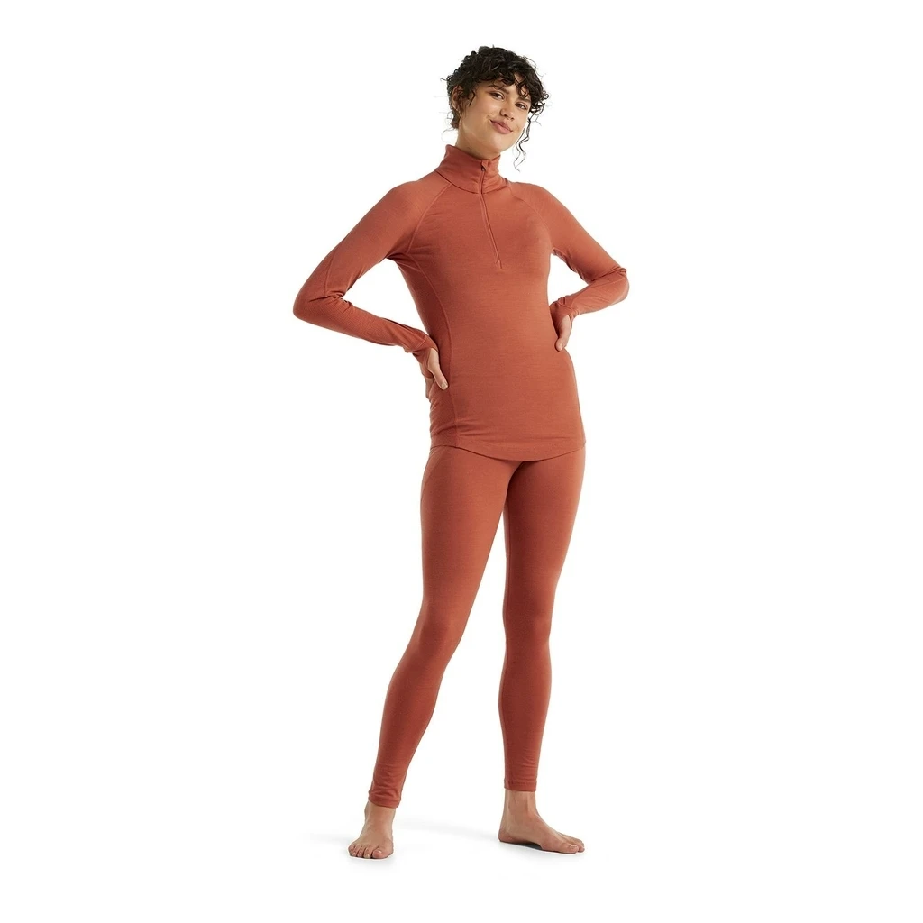 Icebreaker 260 Zone Long Sleeve Half Zip Femme Orange – Image 6