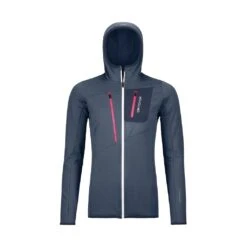 Ortovox Fleece Grid Hoody Femme Bleu Nuit