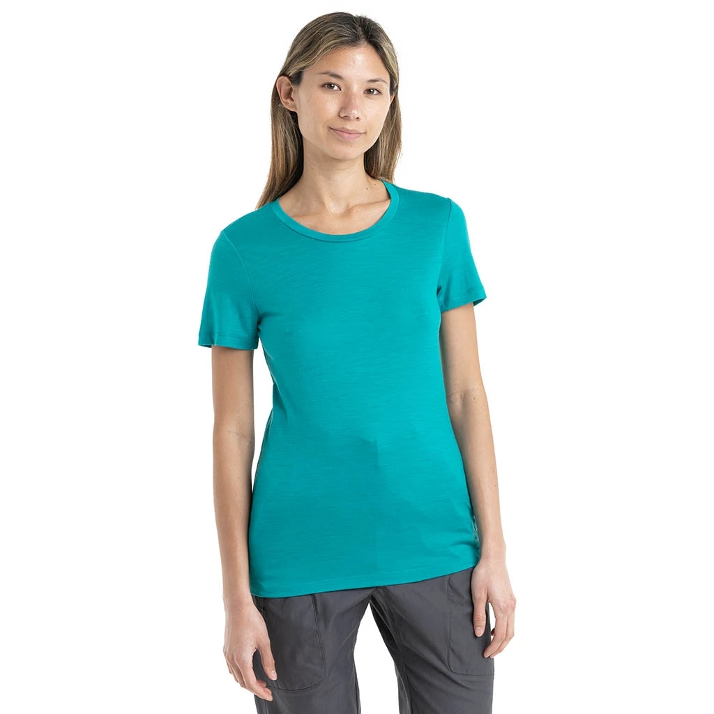 Icebreaker Tech Lite II Short Sleeve Tee Femme Vert – Image 3