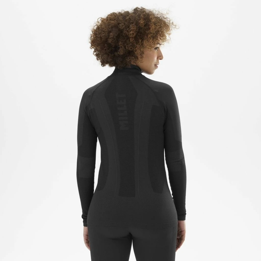 Millet Drynamic Soft Long Sleeve 1/2 Zip Femme Noir – Image 2