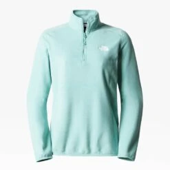 The North Face 100 Glacier 1/4 Zip Femme Turquoise