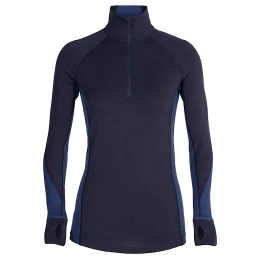 Icebreaker 260 Zone Long Sleeve Half Zip Femme Bleu Foncé